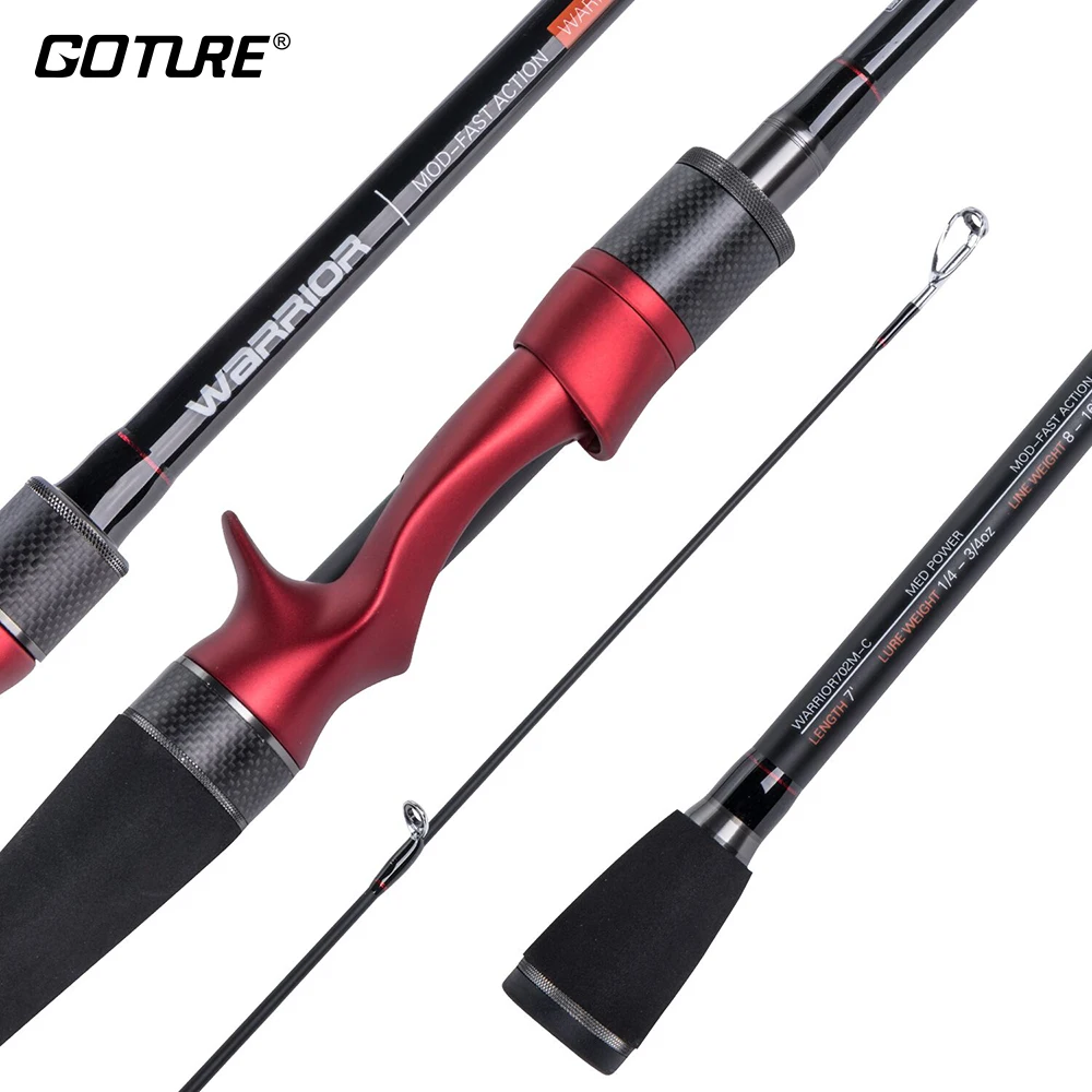 

Goture WARRIOR 2 Sections 2.1M Carbon Fiber Fishing Rod M Power Spinning Casting Lure Rod Ultralight for Travel Fishing