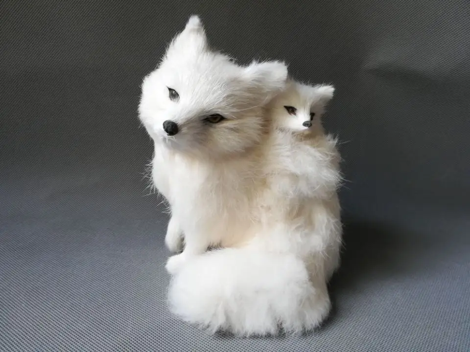 Download Real Life Toy Large 19x16cm White Fox Model Polyethylene Furs Fox Taking Baby Fox Model Home Decoration Props Model Gift D0178 Stuffed Plush Animals Aliexpress