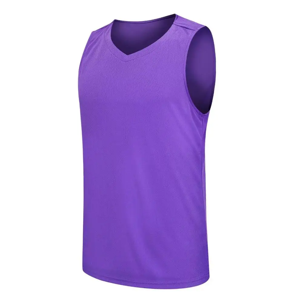 Cheap Mens Basketball Jersey breathable College Sport Team Basketball TShirt Sleeveless Training Vest Quick-Dry Tank Top Shirts - Цвет: 8002 pueple