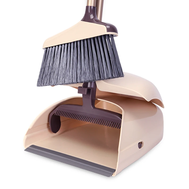 

Dustpan Lobby Broom Combo 3 Foot Overall Height Ergonomic Dustpan and Telescoping Handle