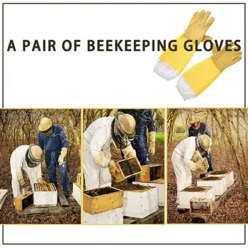 

1Pair Beekeeper Prevent Gloves Protective Sleeves Ventilated Anti Bee for Apiculture Beekeeper Beehive Professional Equipment