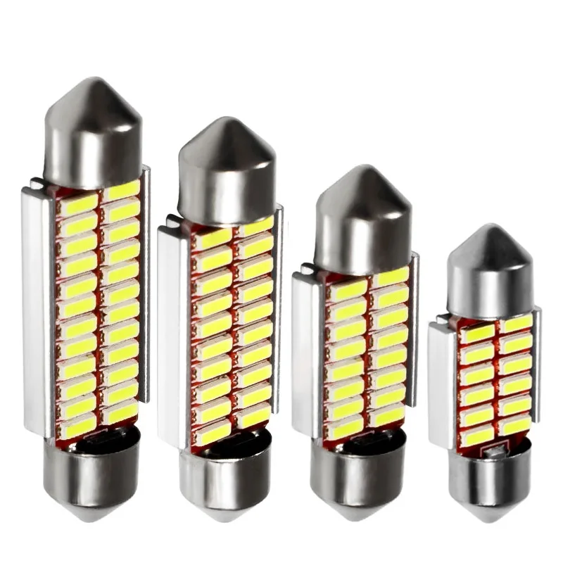 

31mm 36mm 39mm 41mm Super Bright 4014 LED FESTOON Bulb C5W White Color Car Dome Light Canbus No Error Auto Interior Reading Lamp