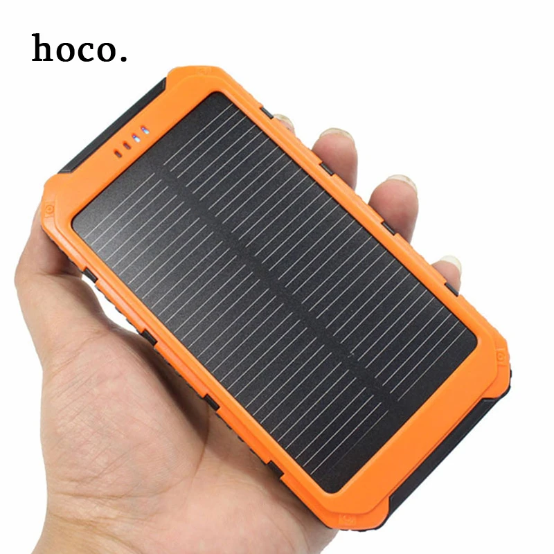 imágenes para Hoco 10000 mah Banco de la Energía 18650 Cargador Portátil Solar 2 USB con Luz LED de Batería Externa para Todos Los Teléfonos Rápido gratis imágenes para Hoco 10000 mah Banco de la Energía 18650 Cargador Portátil Solar 2 USB con Luz LED de Batería Externa para Todos Los Teléfonos Rápido gratis
