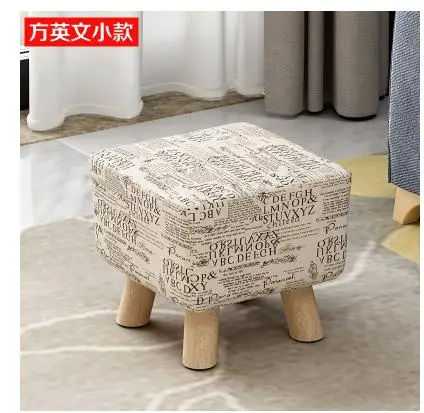 style 7 Американский твердый деревянный туалетный стул Европейский стул для макияжа guzheng скамейка маленькая скамейка обувь низкий стул - Цвет: style 7