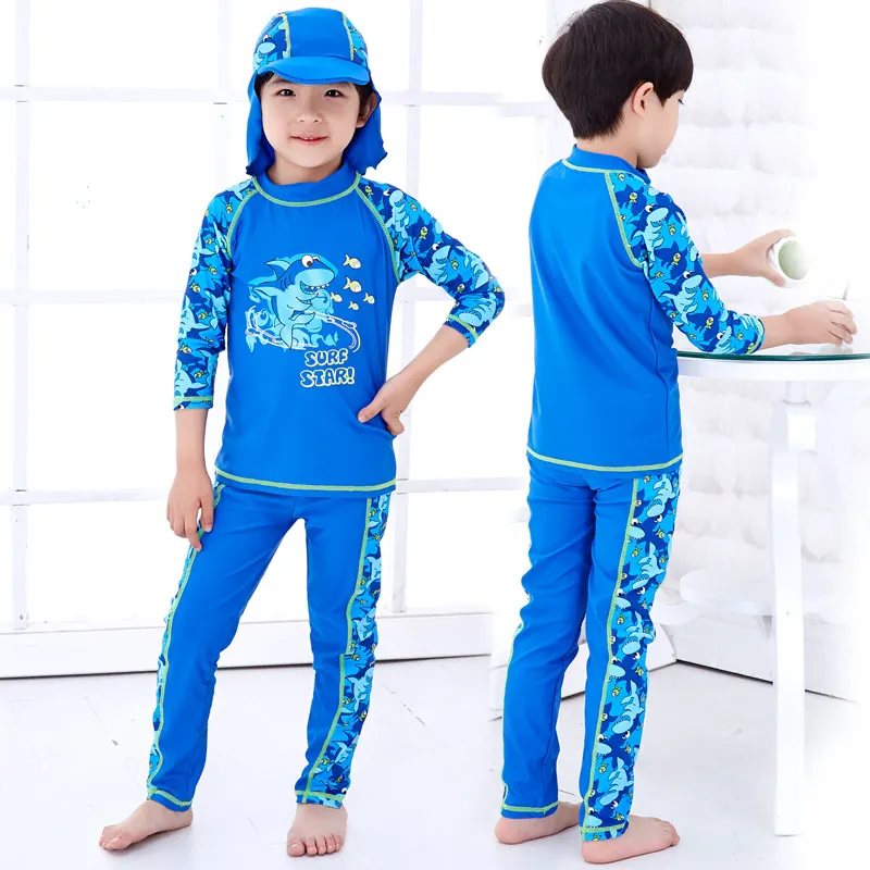 Buy Boy rash guards kids swimwear boy sunscreen two