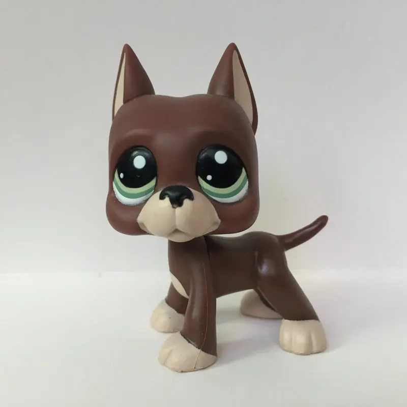 

Animal Shop Cute Green Eyes Brown Dog Dane Figure Child Toy Xmas Gift DG805
