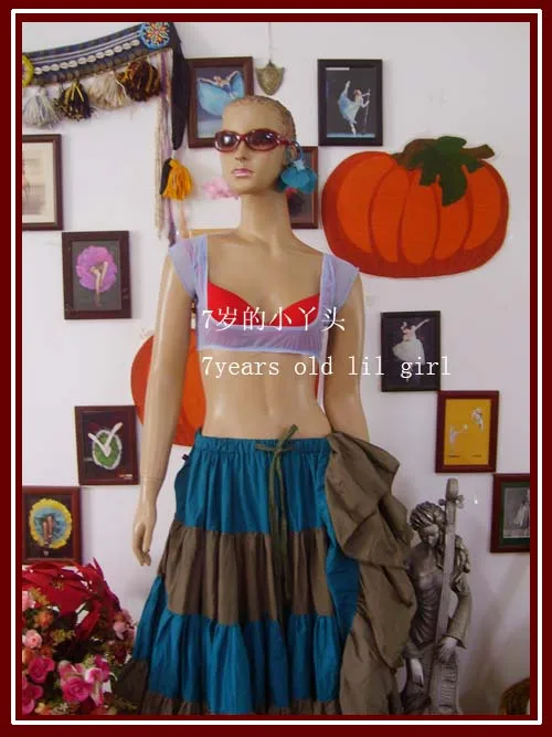 

Transparent thin belly danc chest sleeveless top CUB07