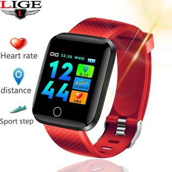 

LIGE New Smart Watch Sport Fitness Activity Heart Rate Tracker wristband IP67 Waterproof Smart band Pedometer for IOS Android