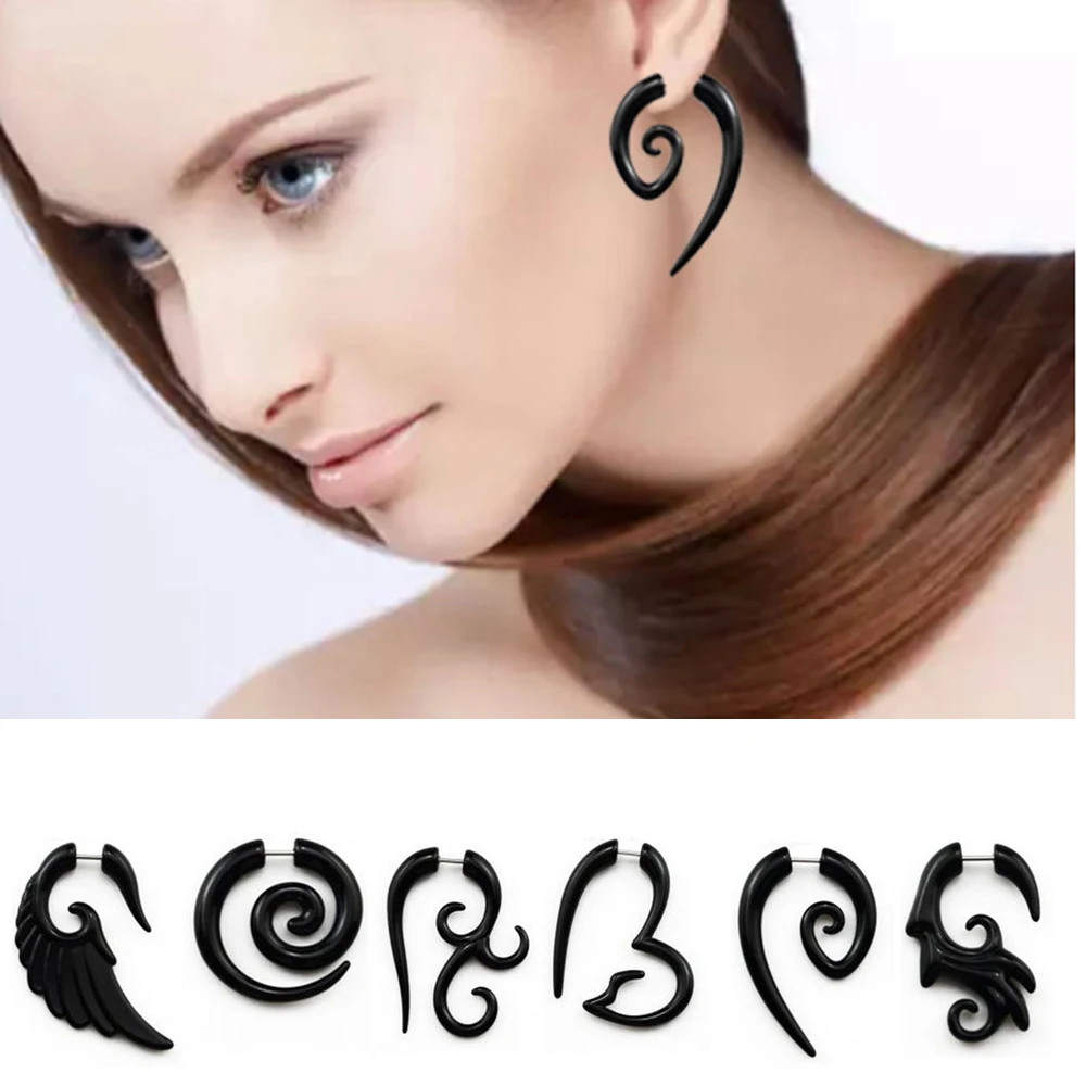 

SUTI 1Pair Earrings Jewelry Acrylic Snail Ear Expansion Device Anti-allergic Puncture Accessories Hot Earrings
