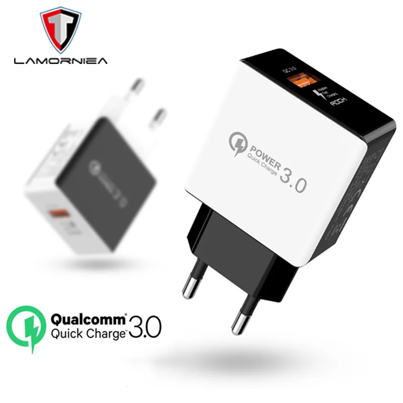 

Universal QC3.0 USB Charger EU Plug 18W Quick Charge 3.0 Fast Adapter Wall Mobile Phone Charger For iPhone XS MAX XR 7 8 Samsung