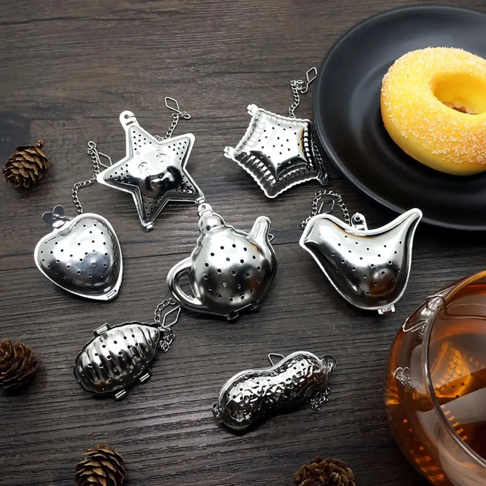 

1 Pc Stainless Steel Star Teapot Chick Heart Loose Tea Maker Infuser Strainer Filter