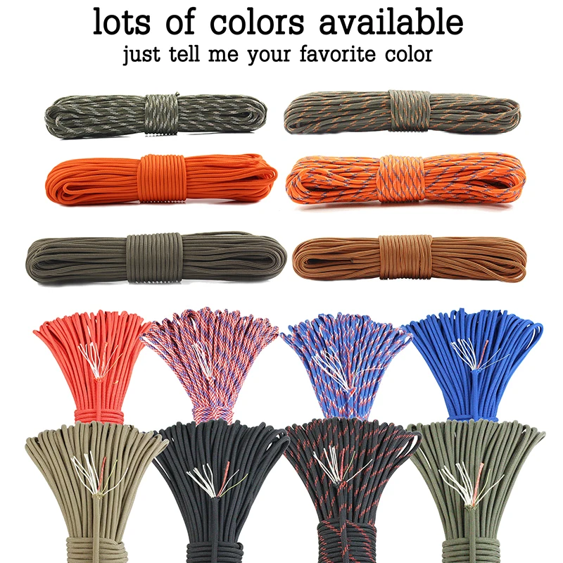 PSKOOK 100FT 50FT20FT Paracord 550 4 мм 7+ 3 нити edc Паракорд красный вощеный Лен леска хлопок нить веревка для выживания