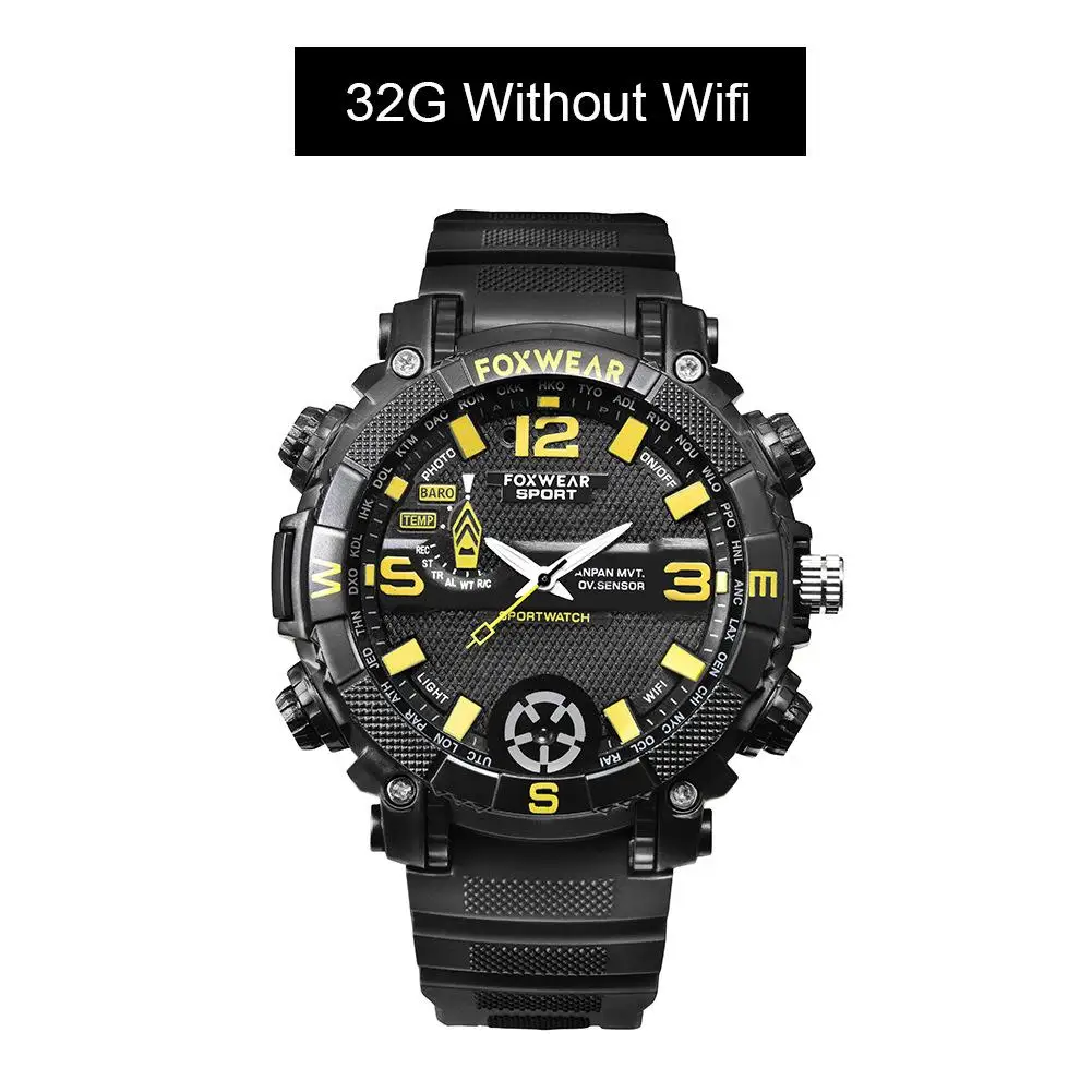 

FOX9 1080P Outdoor Sports Smart Watch Hidden Camera 5 Million HD Waterproof Camera WiFi Remote LED Lighting 16G/32G Recording