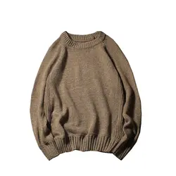 Мужской свитер Весна и осень Новый 2019 мужской с круглым вырезом пуловер свитер длинный рукав мужской вязаный свитер 5XL