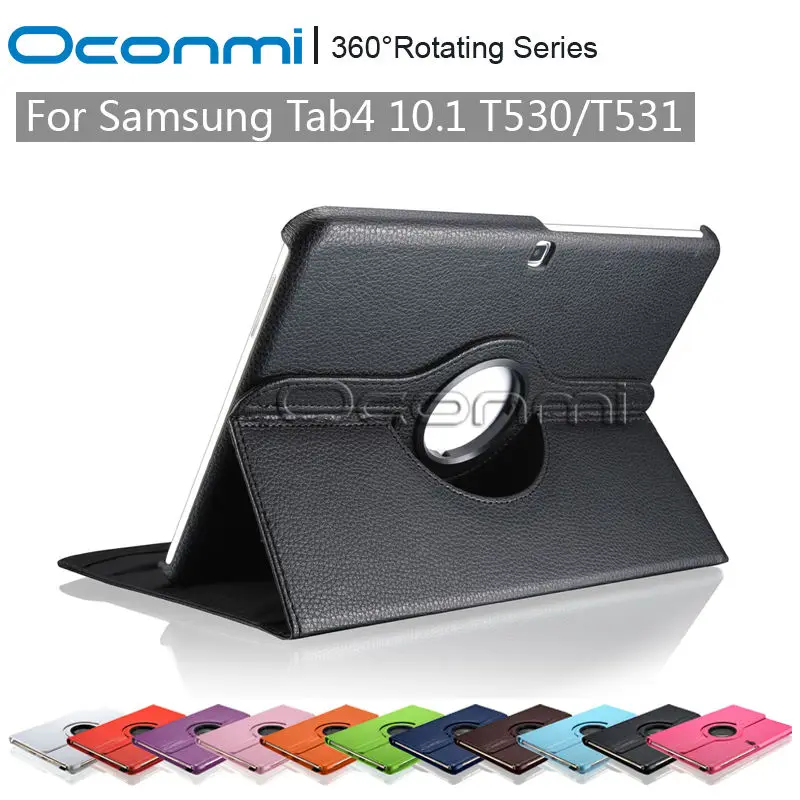 

360 rotating leather case for Samsung Galaxy Tab 4 10.1 SM-T530 SM-T531 with stand function protective cover case