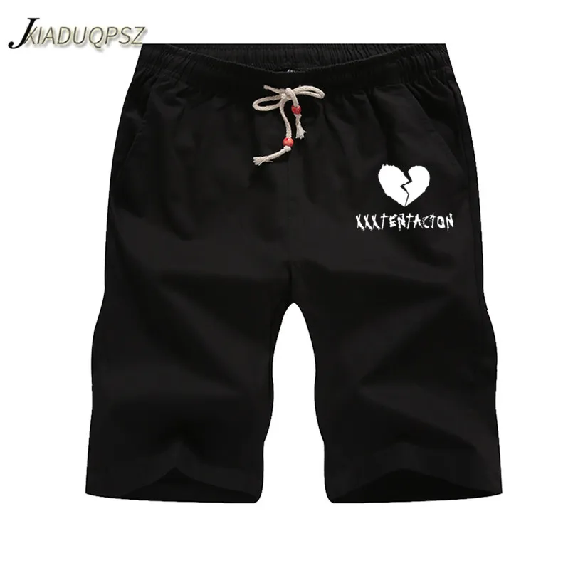 

2019 New Fashion Summer Leisure Men Knee Length Shorts Color Raper Xxxtentacion Joggers Short Sweatpants Man Bermuda Shorts