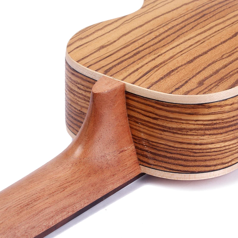 2" Мини Размер родина ламинированные Zebrawood Сопрано 4 Строка Ukelele акустический инструмент