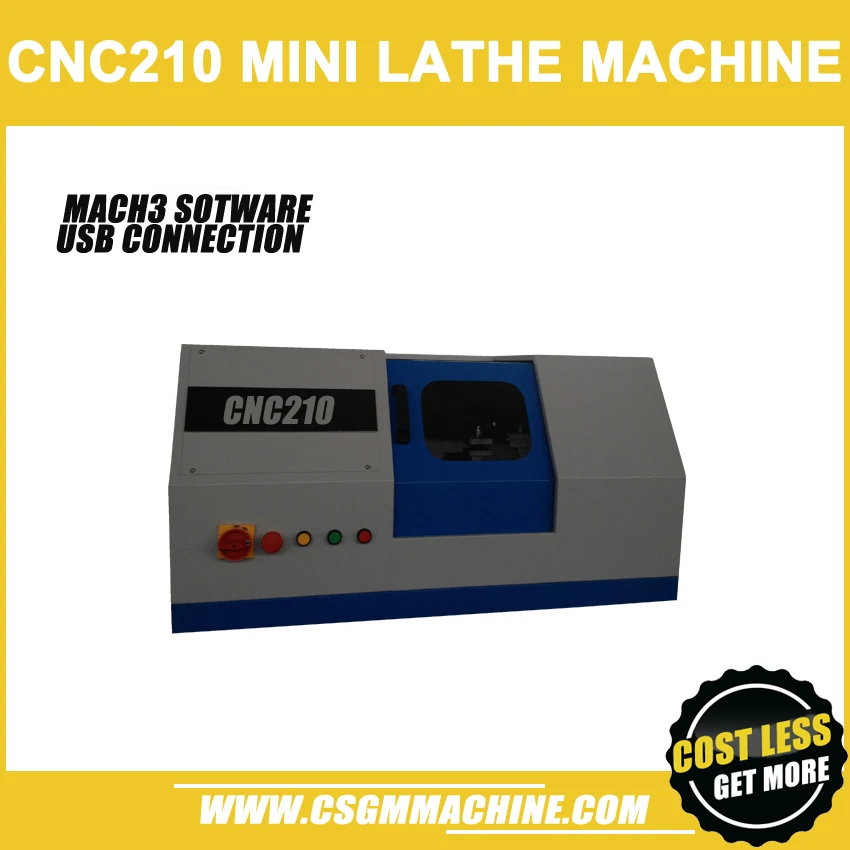

CNC210-M mini CNC Lathe/750W motor/MACH3 Software control,USB connection CNC/Mini DIY Lathe Machine