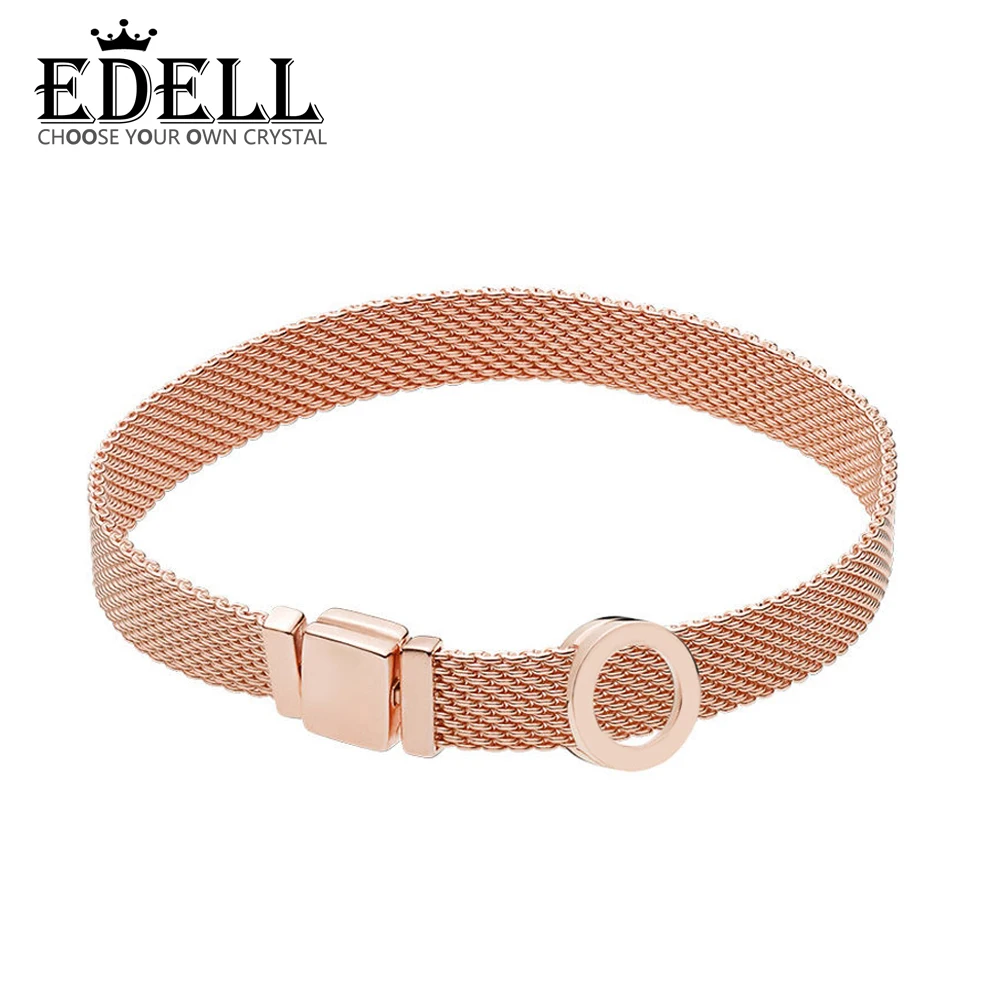 

EDELL 100% 925 Sterling Silver New 787598 Rose Reflexions Logo Clip Charm 587712 ROSE REFLEXIONS BRACELET Set B800964