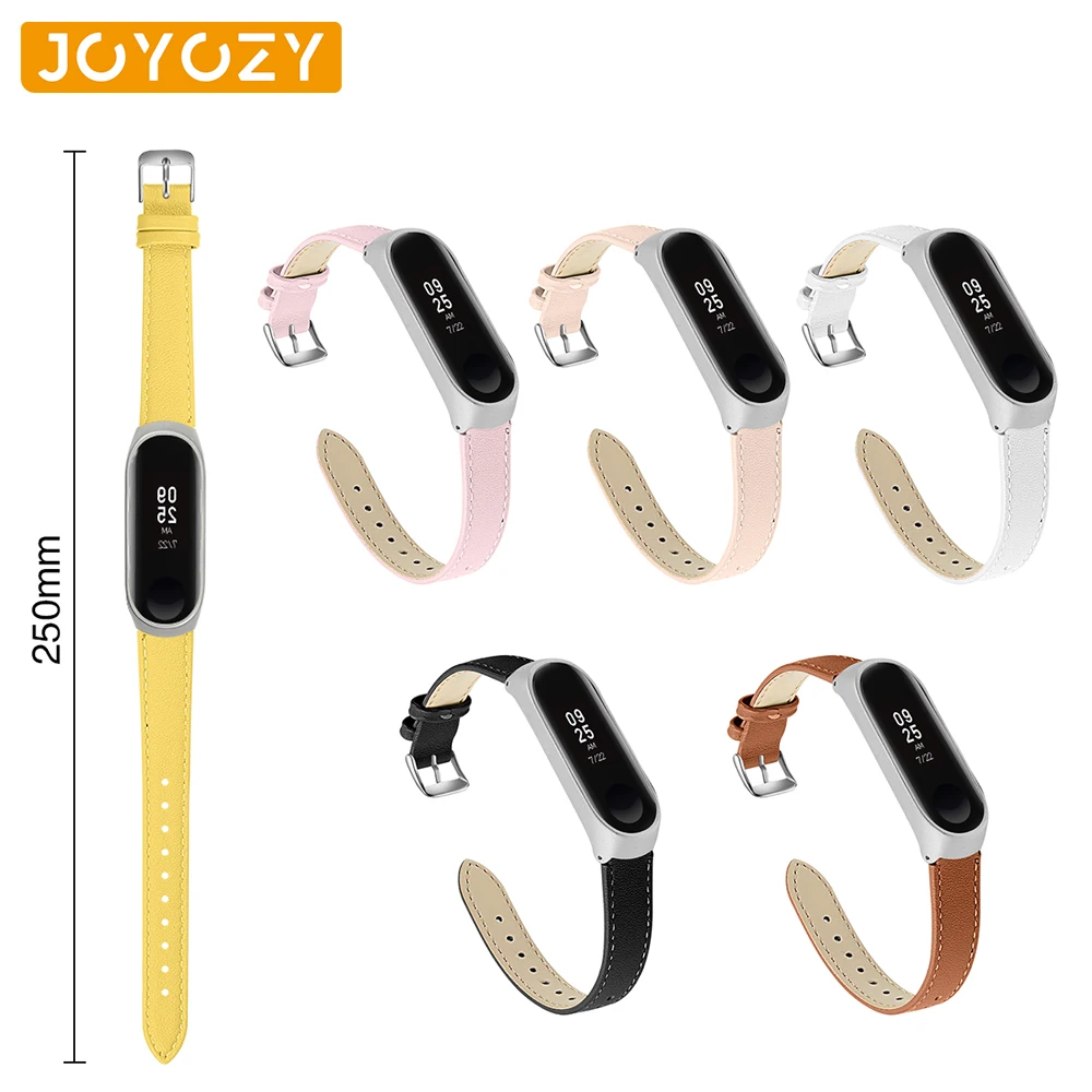

Joyozy Leather Smart Watch band for xiaomi mi band 4/3 strap Mi Band Replacement Multicolor for watch strap xiaomi mi band 3/4