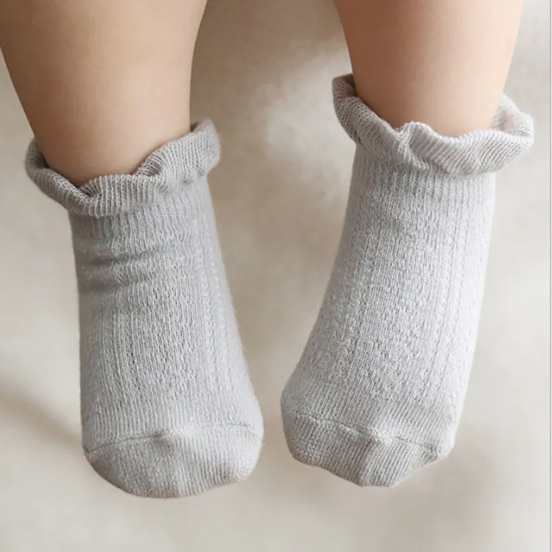 Милые носки для малышей Детские носки для девочек и мальчиков; хлопковые нескользящие носки для новорожденных; сезон лето-осень; Возраст 0-24 месяца