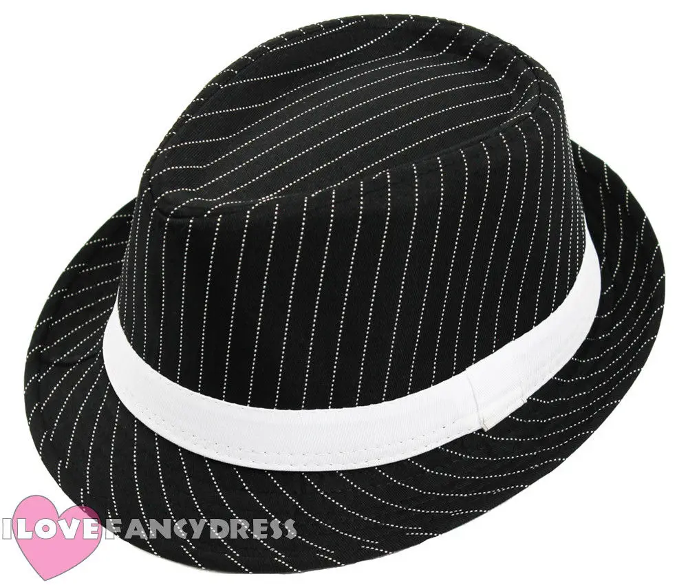 Dewasa Gangster Topi Dance Topi Garis 