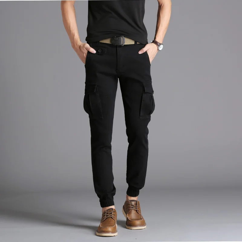 Men Loose Fashion Military Cargo Pants Baggy Tactical Trousers