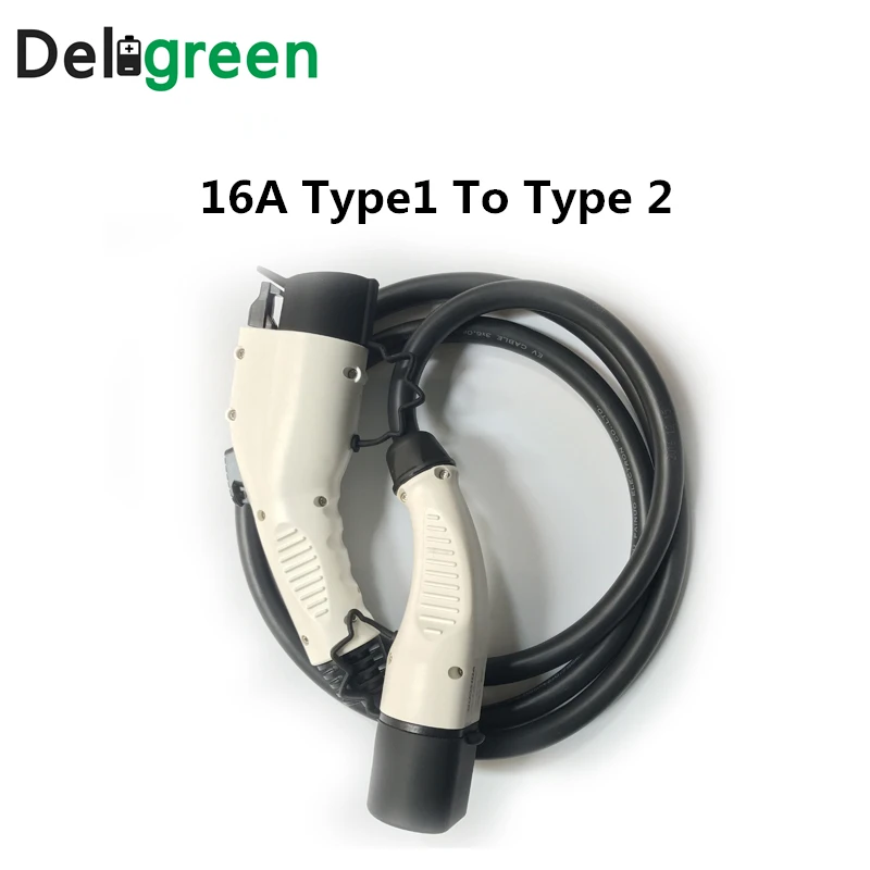 Зарядный штекер DUOSIDA 16 А тип 1 Тип 2 IEC62196 J1772 EV с кабелем TUV/UL м однофазный