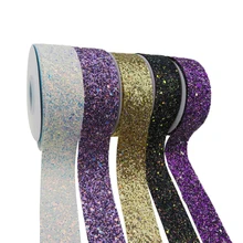 50 ярдов в рулоне хорошего качества 1,5 ''38 мм ткань Лоскутная Блестящая лента для бантов DIY украшения, принимаем Оптовые и пользовательские