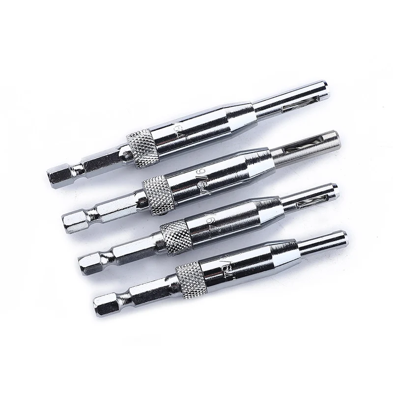 

PW TOOLS 4Pcs/set HSS Self-Centering Hinge Wood Woodwork Reaming Drill Bits Cabinet Tools Kit for Doors Window Drilling