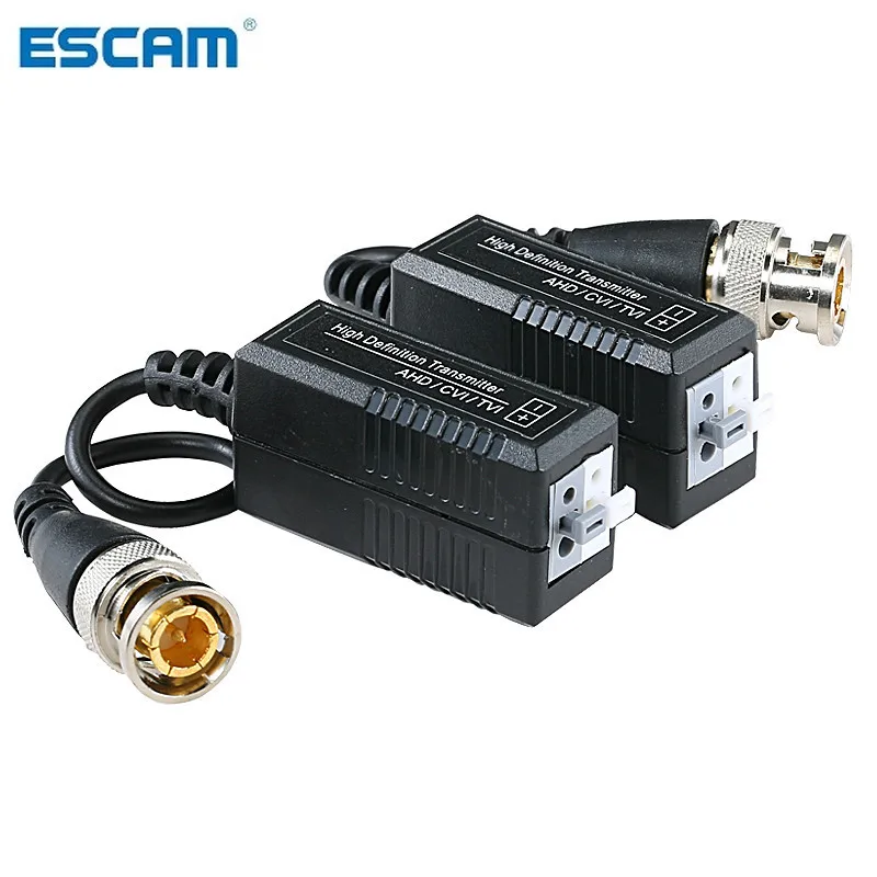 ESCAM BNC на UTP Cat5/5e/6 видео Balun HD адаптер трансивера передатчик поддержка 1080P 4MP 5MP AHD CVI