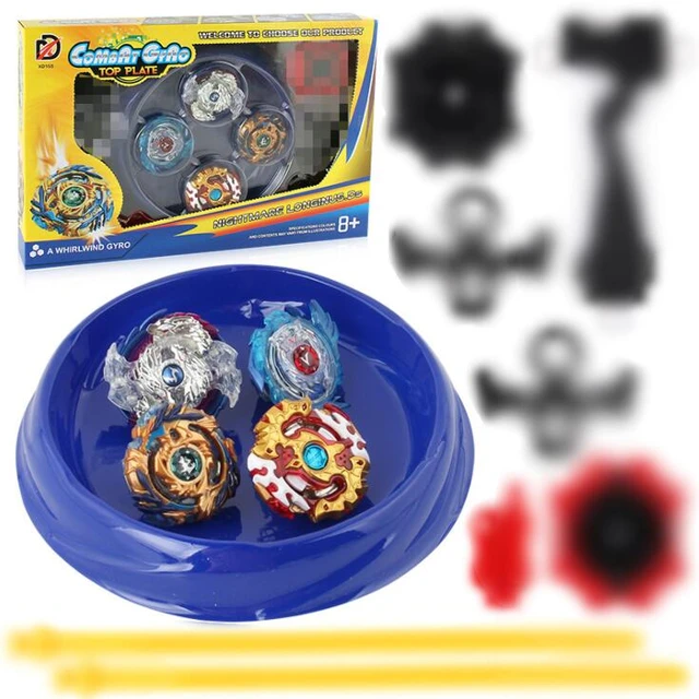 Toupie Beyblads Meta Fusion Arena Top Beyblade burst bayblade 4D bey blade  Launcher Spinning Top Beyblade Toys For Children Boys Blue 