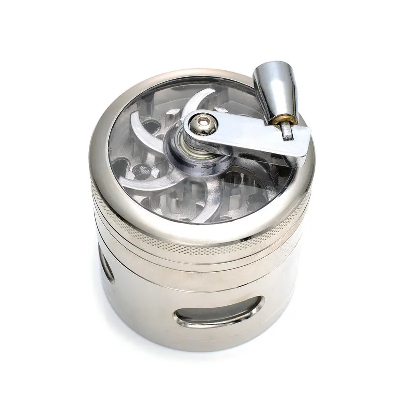 Hand crank Grinder Smoking Tobacco Herb Grinder Metal Spice Weed Herb