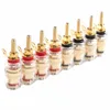 8pcs 42mm Gold Plated Amplifier Speaker Binding Post Black+Red Speaker Terminal Binding Posts Suitable for 4mm Banana Plug ► Photo 1/6