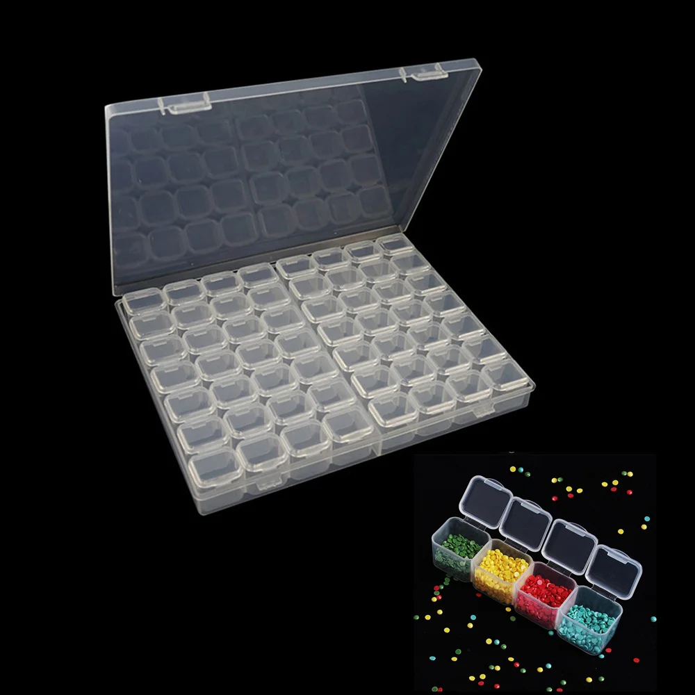 

New 56 Grids 5D DIY Diamond Painting Drill Box Jewelry Box Rhinestone Embroidery Crystal Bead Organizer Storage Case Container
