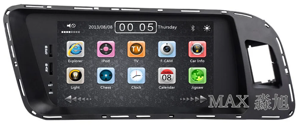 Perfect MAX For Audi Q5 Car DVD Player GPS Navigation System Bluetooth call/music Steering wheel control Free Map Car Radio RDS 6 Perfect MAX For Audi Q5 Car DVD Player GPS Navigation System Bluetooth call/music Steering wheel control Free Map Car Radio RDS 6