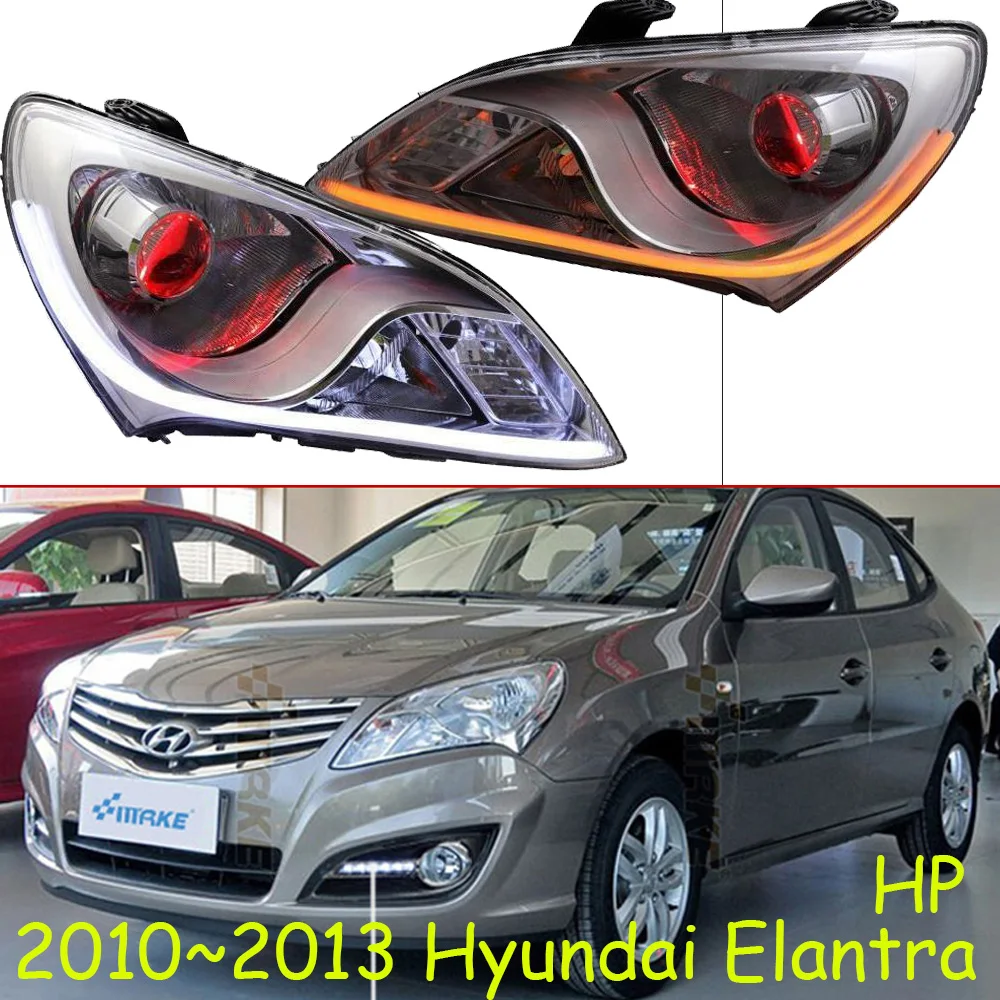 Стайлинг автомобиля для фары Hyundai Elantra 2010 ~ 2013 светодиодный ные DRL Биксеноновые
