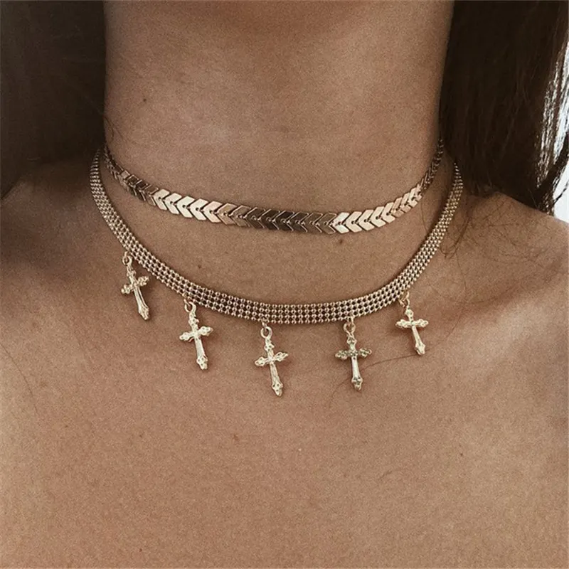 Летнее модное богемное многослойное ожерелье со звездой женское стильное