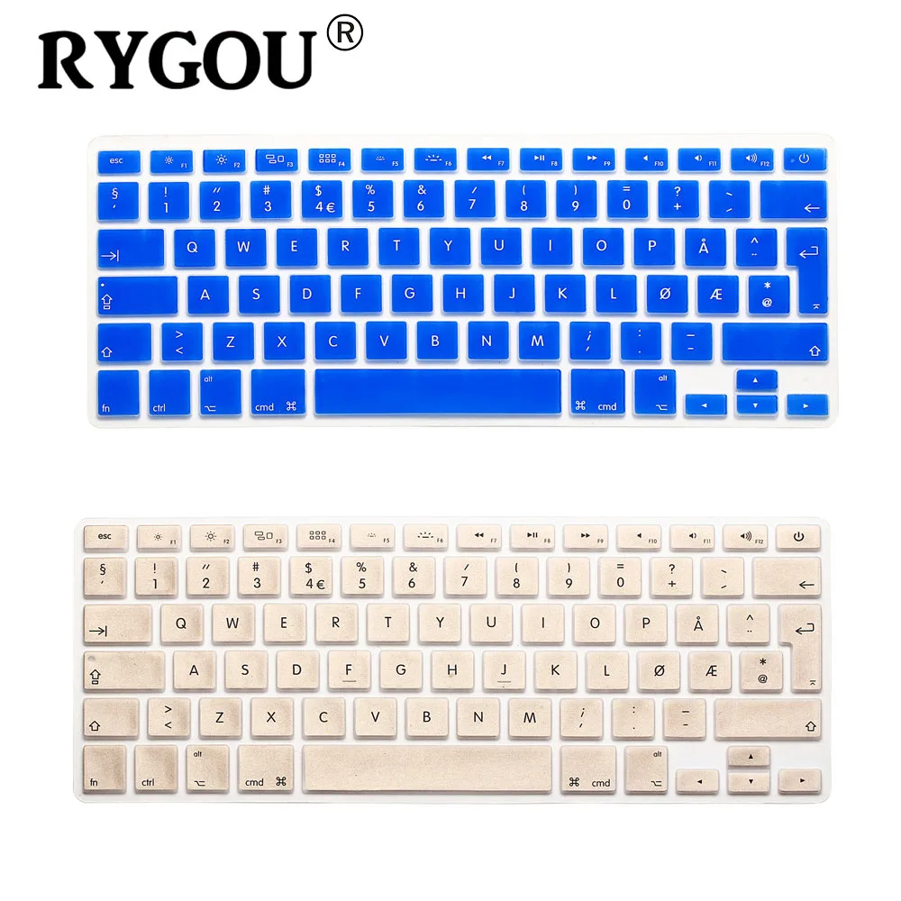 Силиконовый чехол для клавиатуры RYGOU защитная пленка MacBook Air Pro Retina 13 15 17 Mac 3