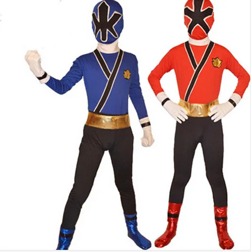 Power Rangers costume kids red Samurai cosplay children Halloween ...