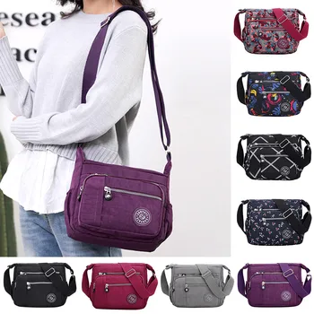 

Women Cloth Messenger Bags Women Fashion Nylon Messenger Single Shoulder Crossbody Bag Waterproof Bags Handmade Bolsa#G30