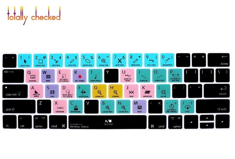 Для Macbook Pro 13 &quot15&quot Touch Bar A1706 / A1707 Steinberg Cubase функциональные ярлыки Hotkey Силиконовая