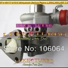 Turbo TD04 49177-01515 49177-01503 турбонагнетатель для Mitsubishi L300 4WD Delicia Pajero Shogun L200 L400 2.5L D 4D56 с водяным охлаждением