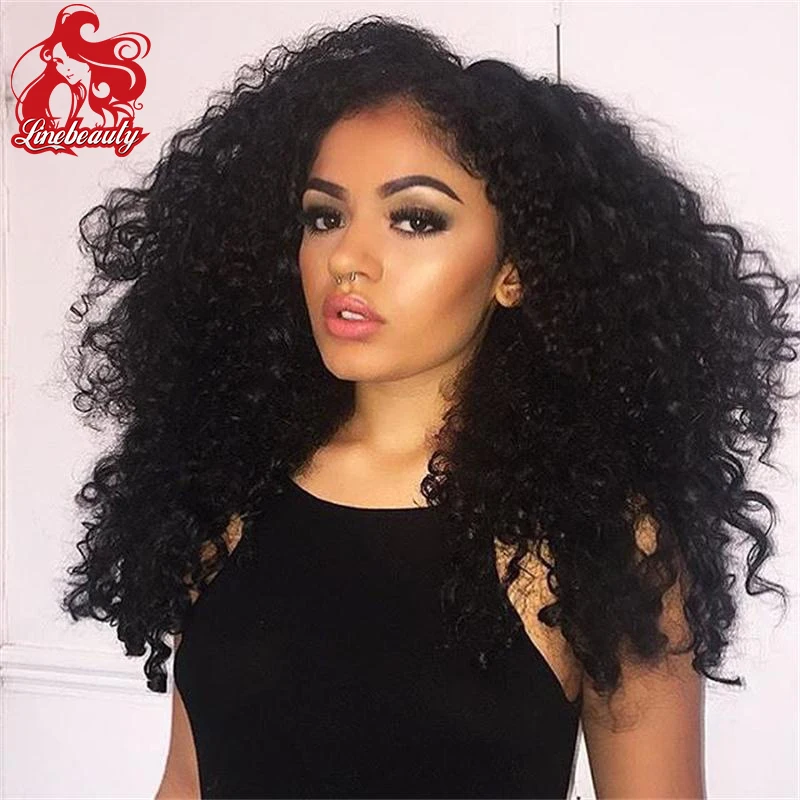 

black afro kinky curly synthetic lace front wig heat resistant natural black curly wig for black women