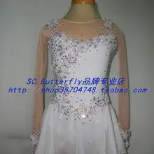 Платья для фигурного катания на коньках для девочек изящное Новое Брендовое платье для фигурного катания на заказ Детское платье DR4041