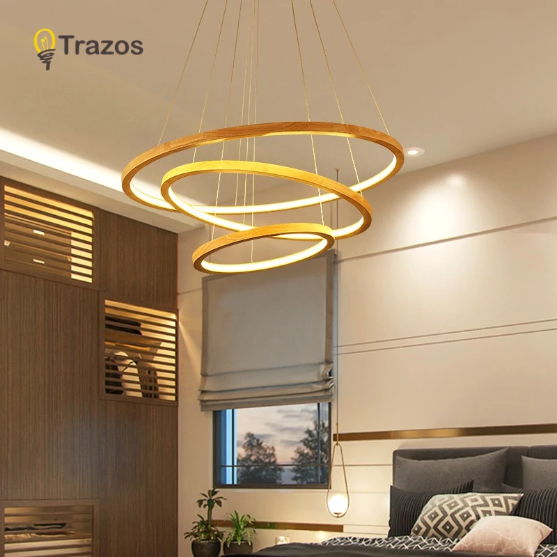 Современный светодиодный кольцевой светильник для люстры, потолочный светодиодный светильник для гостиной, столовой, кухни, burlywood