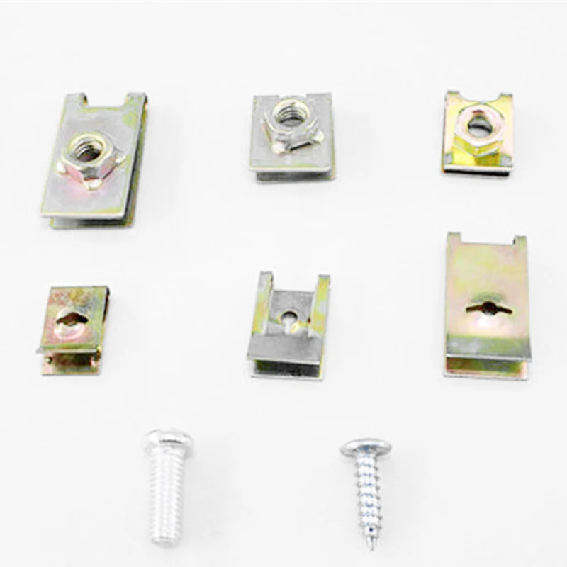 100 шт. зажимы U Тип крепеж Автомобильная панель отделка фиксированные металлические аксессуары тело профессиональный набор Универсальный
