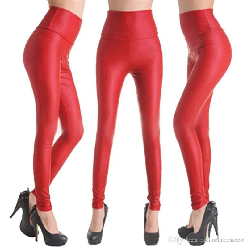 red-sexy-faux-leather-stretch-leggings-women-high-waisted-tight-pants-disco-trousers-skinny-pants