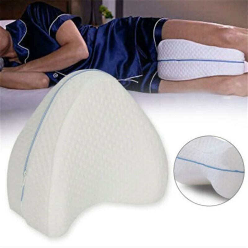 

Contour Memory Foam Leg Pillow Orthopaedic Firm Back Hips & Knee Support + Cover Sleep Leg Pillow Relax Reduce Painful