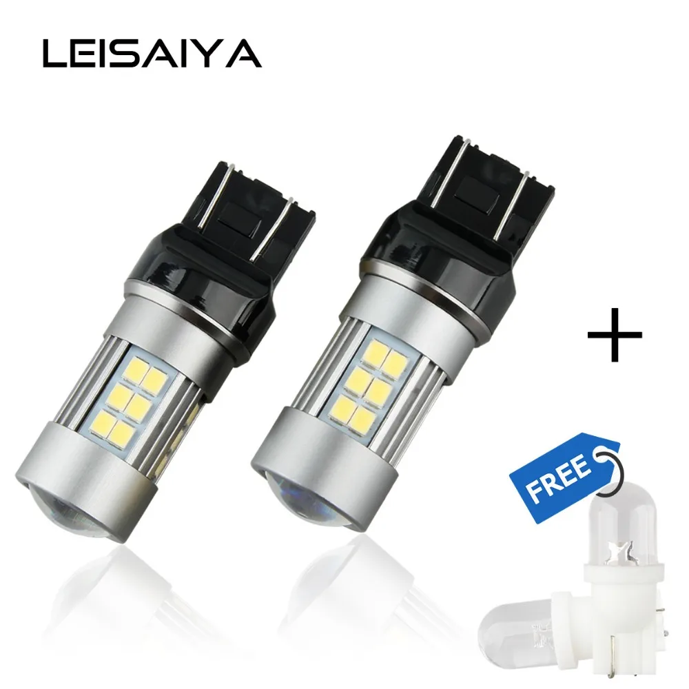 2 шт. 12 V 27SMD светодиодный светильник T20 W21W WY21W лампы W21/5 Вт указатель поворота 7440 7443